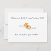 Glückskeks-Weihnachtsbaum Einladung (Rückseite)