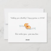 Glückskeks-Weihnachtsbaumkarten Feiertagskarte (Rückseite)