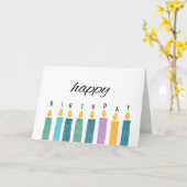 Glückskerze zum Geburtstag Karte (Gelbe Blume)