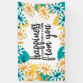 Glückskizzen mit Blume Muster Banner (Vertikal)