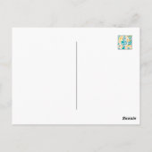 Glückskizzen mit Blume Muster Postkarte (Rückseite)