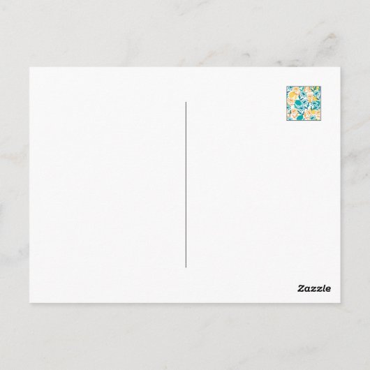 Glückskizzen mit Blume Muster Postkarte (Rückseite)