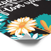 Glückskizzen mit dem Muster der Daisy-Blume Poster (Ecke)