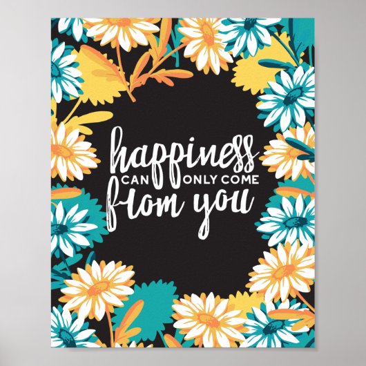 Glückskizzen mit dem Muster der Daisy-Blume Poster (Vorne)