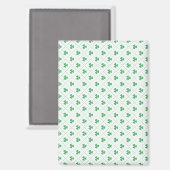 Glücksklee-Blatt-Muster Rechteck-Magnet-Schmuck Magnet (Vorderseite/Rückseite)