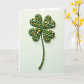 Glücksklee-Blumenmuster-Karte Karte (Gelbe Blume)