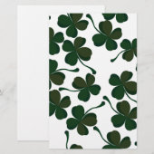 Glücksklee Briefpapier (Vorne/Hinten)