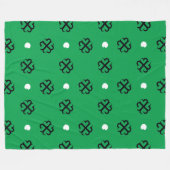 Glücksklee-Fleece-Decke von Lucky Hearts Fleecedecke (Vorderseite (Horizontal))