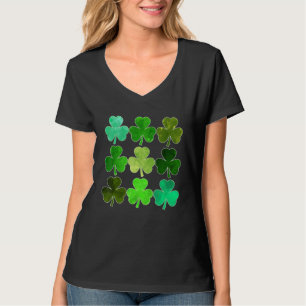 Glücksklee Grünes Kleeblatt Irischer Lustiger St.  T-Shirt