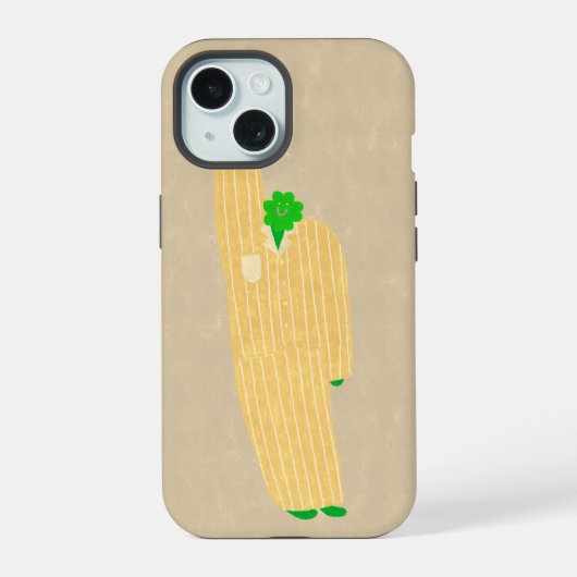 Glücksklee iPhone 15 Hülle (Rückseite)