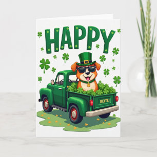 Glücksklee-LKW-Frohe-St.-Patricks-Karte Karte