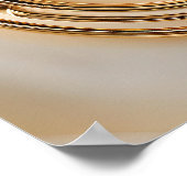 Glücksklee mit Goldhufeisen Poster (Ecke)