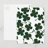 Glücksklee Postkarte (Vorne/Hinten)
