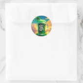 Glücksklee Runder Aufkleber (Tasche)