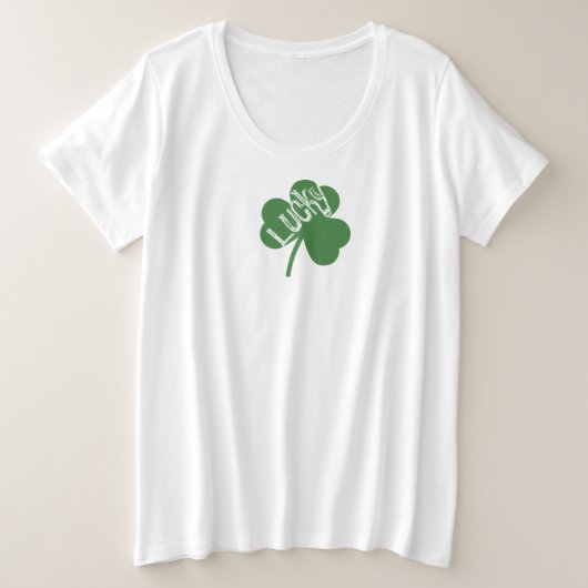Glücksklee Saint Patrick's Sweatshirt Große Größe T-Shirt (Design vorne)