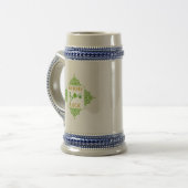 Glücksklee-Schamrock-Elegantes-Kaffeetasse Bierglas (Vorderseite Links)