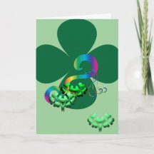 Glücksklee Shamrock irische St. Patrick's Day Kart