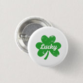 Glücksklee St. Patrick's Day Button (Vorne & Hinten)
