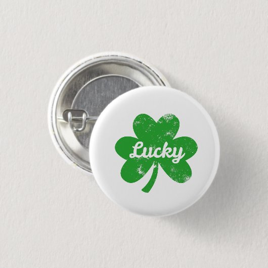 Glücksklee St. Patrick's Day Button (Vorne & Hinten)