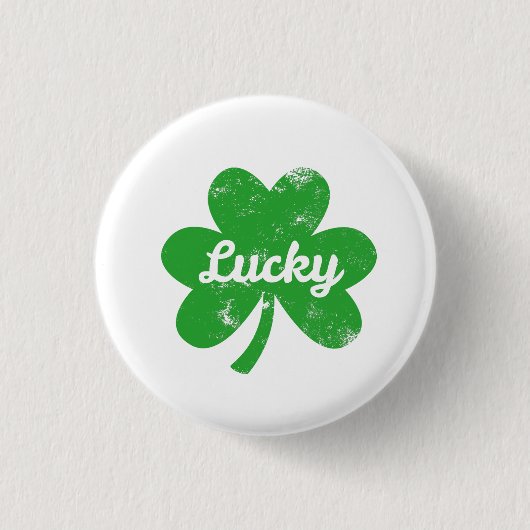 Glücksklee St. Patrick's Day Button (Vorderseite)