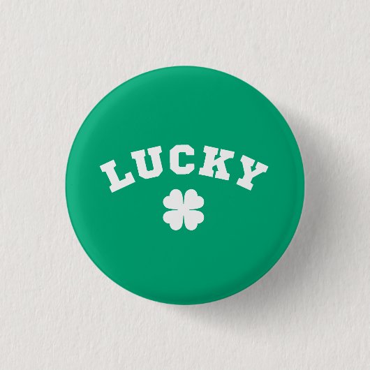 Glücksklee St. Patricks Day Button (Vorderseite)