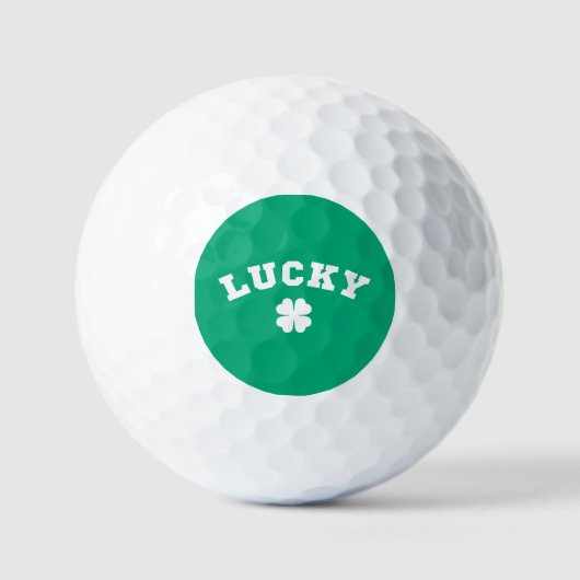 Glücksklee St. Patricks Day Golfball (Vorderseite)