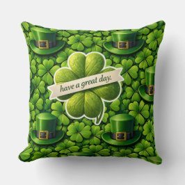 Glücksklee St. Patrick's Day haben ein g Kissen