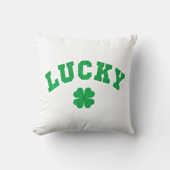 Glücksklee St. Patrick's Day Kissen (Vorderseite)