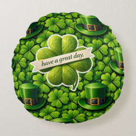 Glücksklee St. Patrick's Day Patricks Rundes Kissen