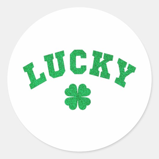 Glücksklee St. Patrick's Day Runder Aufkleber (Vorderseite)