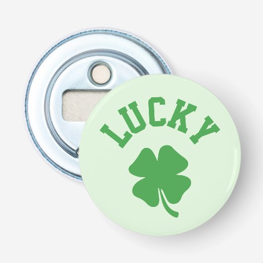 Glücksklee St. Patrick's Shamrock Flaschenöffner (Vorderseite)