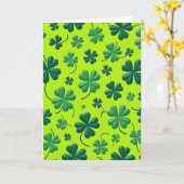 Glücksklee-Überfluss-Grüne Karte (Gelbe Blume)