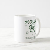 Glücksklee-Vierblatt-Kaffee Kaffeetasse (VorderseiteRechts)