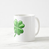Glücksklee vierblättrig kaffeetasse (VorderseiteRechts)