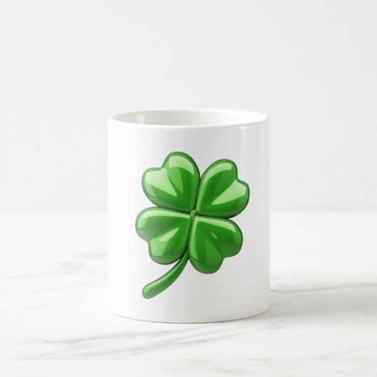 Glücksklee vierblättrig kaffeetasse (Mittel)