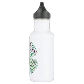 Glücksklee-Wortkunst Trinkflasche (Rechts)