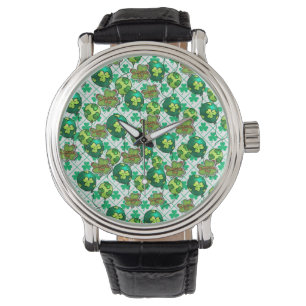 Glückskleeblatt-Ballon St. Patrick’s Day Design 🍀 Armbanduhr