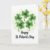Glückskleeblatt St. Patrick's Day Karte (Gelbe Blume)