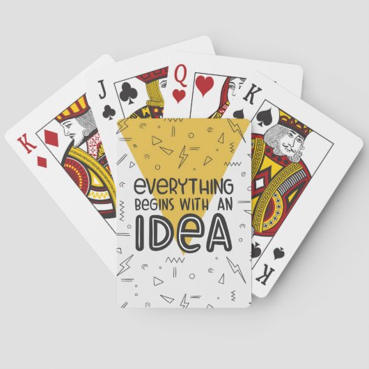 Glückskurse Alles beginnt mit einer Idee Spielkarten (Rückseite)