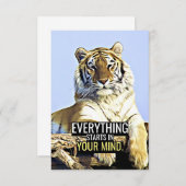 Glückskurse Alles fängt in Ihrem Kopf an Dankeskarte (Vorne/Hinten)