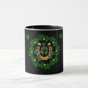 Glücksmünzen-Tasse in Hufeisenform zum St. Patrick Tasse
