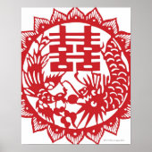 Glücksmuster stehen für doppeltes Glück Poster (Vorne)