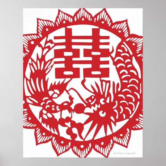 Glücksmuster stehen für doppeltes Glück Poster (Vorne)