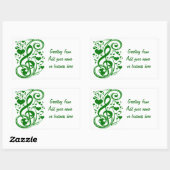 Glücksnotizen_ Rechteckiger Aufkleber (Blatt)