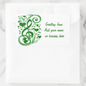 Glücksnotizen_ Rechteckiger Aufkleber (Tasche)