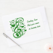 Glücksnotizen_ Rechteckiger Aufkleber (Umschlag)