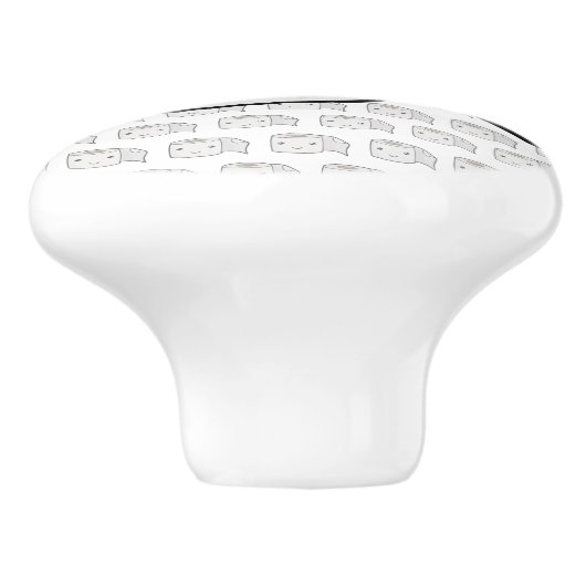 Glückspapier Keramikknauf (Seitenansicht)