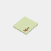 Glückspflanze Bambus mit Gruß Post-it Klebezettel (angewinkelt)