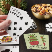 Glückspflanze Bambus mit Gruß Spielkarten (In Situ)