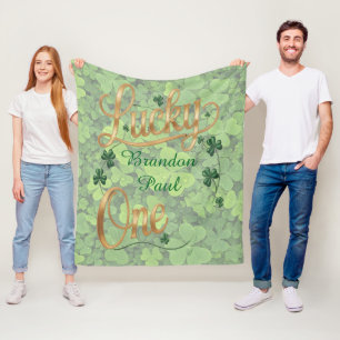 Glückspilz 1. Geburtstagsgeschenk Fleecedecke